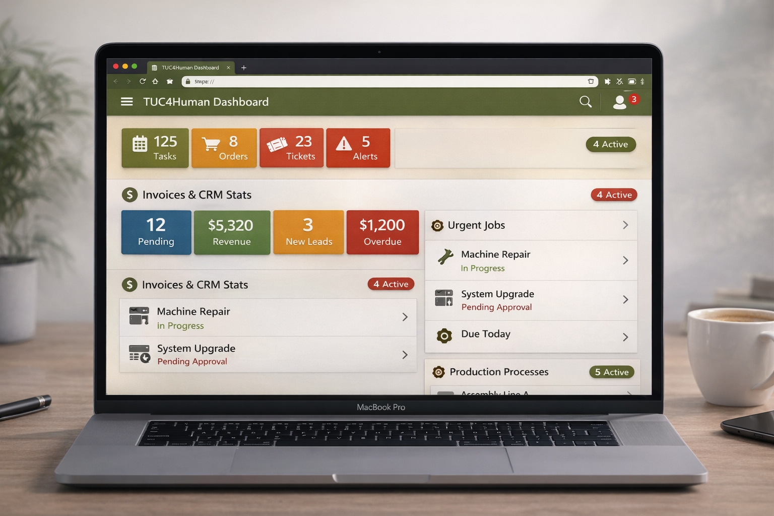 TUC4Human Desktop Dashboard